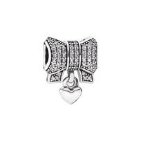 Pandora 925 Sidabro Cirkonio Sidabro Blizgus Kaspinas Karoliukas Moteriški Papuošalai 791776CZ Box,F,Silver gray