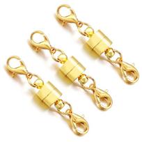 5Sets/Lot Magnetic Clasps With Lobster Clasps For Jewelry Making DIY Bracelet Necklace Magnet Clasp Connector Buckle Fasteners beige