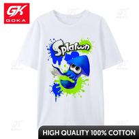 Splatoon Spleediddle Splat Pure Cotton Unisexs Simple Style T Shirt Personalized Tops Tees Discount Geek ONeck Top TShirts 3XL black