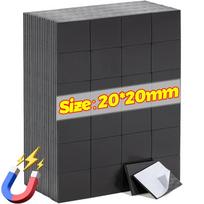 20/100PCS Magnetic Self Adhesive Sheet Magnets Square Rubber Soft Magnetic Sheet for Refrigerator Blackboard Office DIY Decors 20PCS