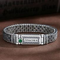 Tang Grass Pattern Six-character Mantra Ring Ring Adjustable Bracelet Men's Trend Retro Trend Personality Men's Simple 2026 18CM