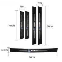 Car Door Sill Scuff Plate Decor Carbon Fiber Stickers For Volvo S90 V90 V60 V40 XC90 S60 XC60 V70 XC40 S80 T6 EX90 EM90