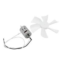 Kemperio ventiliacijos angos ventiliatoriaus mentelių rinkinys Plastikinis 6 colių kemperio ventiliacijos angos ventiliatoriaus mentelės su 12V varikliu D ašimis oro cirkuliacijai Alloy steel+ABS white