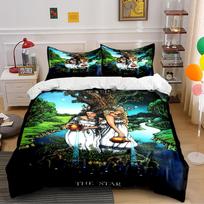 The Star Tarot-Inspired Bedding Set Bedding set (1 duvet cover, 2 pillowcases, duvet not included) 135x200cm