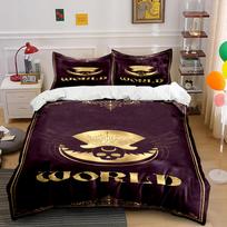 Skull Emblem Bedding Set with Gold Design Bedding set (1 duvet cover, 2 pillowcases, duvet not included) 135x200cm