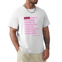 Definition Of Woke Tshirt Basic Solid Color Short Sleeve Cotton Top S