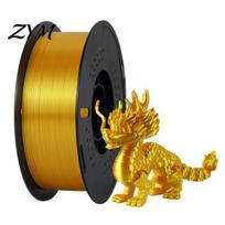 3D Printer Supply Silk PLA Filament, 1.75mm 1kg Spool Filament for High Precision FDM Printers, Shiny Metallic DIY Ornaments and Models Printing