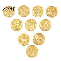 Custom Wax Seal Accessories 10 Pcs Stamp Head Replacements, Vintage Flower Pattern Sealing Gift Wrapping Brass Heads for Envelope, Invitations, 10pcs