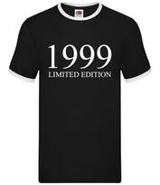 Limited Edition 1999 - Mens Ringer - Birthday Present 24th 24 Gift Age S