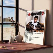 Never Broke Again AI YoungBoy 2 Rap Music Album Cove Whitepaper Poster Waterproof Paper Sticker Coffee House Bar Wall Painting (as the picture,10x15cm No Frame)