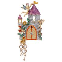 Fairy Castle Brooch Retro Luxury Sense Brooch Personality Enamel Brooches  Gifts Style A