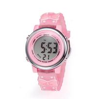 Genuine Kids Waterproof Digital Watch with Alarm 3BAR Water Resistance LED Display Baseball rožinė
