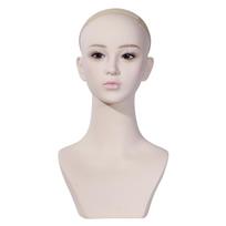New PVC Women's Makeup Model Head Wig Display Temperament Necklace Earrings Headwear Bracket Half-body Model