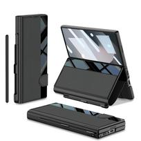 Samsung Z Fold6 Mobilus Telefonas Chitino Odos Laikiklis Sulankstomas Ekranas Apsauga nuo Kritimo Atlenkiamas Dėklas Odinis Dėklas Plėvelė Integruotas Rašiklio Laikiklis SM-Fold6
