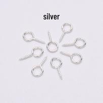 200pcs DIY Jewelry Eye Pin and Horn Pearl Nail Material 4*8mm [200 pcs/bag/17g] sidabras