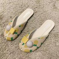 Fashion Woman Slippers Flat Fruit Shoes for Women Outside Round Toe Slides On Promotion New Collection H Sandal Slip-resistant Sandals 35