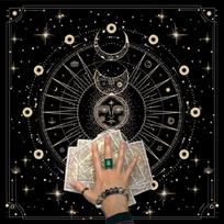 Square Flannelette Tarot Altar Cloth Board Game Pad Astrological Pad Table Cover 50x50cm