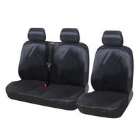 AUTOYOUTH 1+2 Vandeniui atspari automobilio sėdynės užvalkalų komplektas Transporteriui, Ford Transit Van, Sunkvežimiui, Renault Master, Skirtas juoda