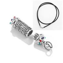 Six Characters Mantra Sterling Silver Pendant Hollow Open Loading Necklace Gawu Box Pendant Pendant Men and Women