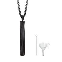 Vnox Stainless Steel Mobius Bar Pendant Necklaces for Men,Simple Cremation Ashes Urn Jewelry,Memorial Keepsake Collar Gifts 50cm