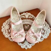 Japanese lolita shoes 2025 new round head sweet Mary Jane shoes with skirt lace bow lo single shoes women 35
