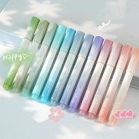 12pcs Soft-light Morandi Color Highlighter marker Pen, For Note-taking/Drawing crafts journaling. gray