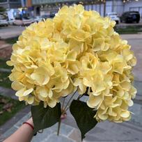 5 Heads Artificial Hydrangea Flower Large Size DIY Fake Hydrangea Flowers Silk Simulated Wedding Floral for Home Party Wedding