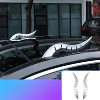 2Pcs Personalized Universal Car 3D Dragon Horn Roof Decoration Creative & Cool Car Exterior Accessories With 3D Ox Horn Stickers sidabras