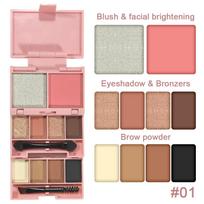 SAM SUGAR Compact Makeup Palette: Portable Folding Eyeshadow, Highlighter & Blush Combo