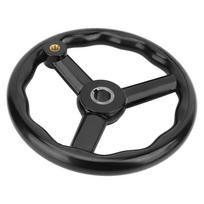 250*25mm Juodas neslystantis bakelito 3 stipinų tekinimo staklių rankratis su rankena mašinų įrankiui Color: Black