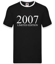 Limited Edition 2007 - Mens Ringer - Birthday Present 16th 16 Gift Age XS
