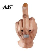 Middle Finger Mask Gesture Latex Full Head Mask, Funny Hand Prank Halloween Costume for Adults, Novelty Cosplay Prop Party Bar DJ Pranks Videos Events