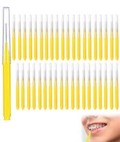 40 PCS Interdental Brush For Teeth,Interdental Brush Head Oral Dental Hygiene Dental Floss Flosser For Teeth Tooth Cleaning Tool, Black - Manual, A