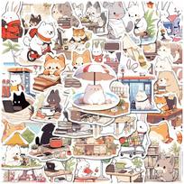 10/30/50PCS Kawaii Animal Illustration Cartoon Stickers DIY Bike Travel Luggage Guitar Laptop Waterproof Graffiti Sticker Toy 3cm