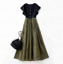 Women's V Neck Sleeveless Maxi Dress Slim Fit Mid Waist Elegant Japanese Color Block Patchwork Summer Dress S