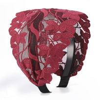 Wide Side Lace Headband Embroidery Korean Head Wrap Sweet Mother Hair Hoop  Fashion Headdress