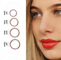 Customized Fashion Septum Yellow Gold Round Face Nose Ring Body Piercing Jewelry Thin Nose Hoop Ring