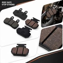 Bike Brake Pads Set - Front and Rear Brake Shoes Replacement for Off-Road Motorcycles One Size