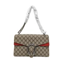 [Pre-Owned] Dionysus Chain Tiger Head Buckle Logo Canvas And Leather Shoulder Bag Small - Good #GQHWI3 ONE SIZE