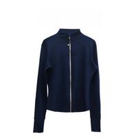 Stand Collar Slim Fit Zip-Up Yoga Jacket for Running & Fitness XL
