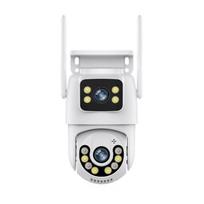 8MP 4K PTZ Wifi Kamera Dvigubos Objektyvo Belaidė Lauko Stebėjimo Kamera AI Žmogaus Aptikimas Apsaugos IP Kamera Automatinis Sekimas iCSee Programėlė 8MP NO CARD EU