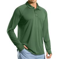 Men's Raglan Long Sleeve Golf Shirt UPF 50+ Lightweight Shirt L