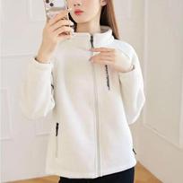 Spring Autumn Clothes Sky Blue Coat Slim Women Sweatshirt Embroidery Letter Sport Tops Liner Fleece-lined Young Woman Jacket S