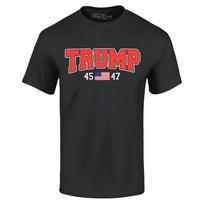 Trump 45 47 American Flag T-shirt President Donald Trump Shirt L