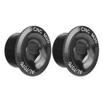 2Pcs Mountain Bike Crank Arm Fixing Bolts Aluminum Alloy Crankset Screw Cap CoverM20 Black