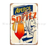 Aperol Spritz Art Metal Plaque Poster Retro Personalized Classic Pub Plates Wall Mural Tin Sign Poster 20x30cm（7.8x11.8inch）