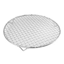 Stainless Steel Barbecue Mesh Round Grill Outdoor Rack Barbecue Grate Baking Rack with 28mm Legs Replacement 26x2.8cm