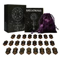 Handmade Wood Rune Wood Witch Rune with Different Layouts Symbolic Meanings and Storage Bag Exquisites Craft Card 1