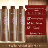 Yuntu BC 2-os kartos Brazilijos keratinas: Plaukų tiesinimas ir atstatymas sausiems, besipučiamiems plaukams #1 Shampoo brown