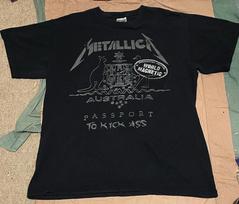 Metallica pasaulinis magnetinis turas 2010 Australijos dalis Roko grafinis marškinėlis Unisex marškinėlis XXL gray